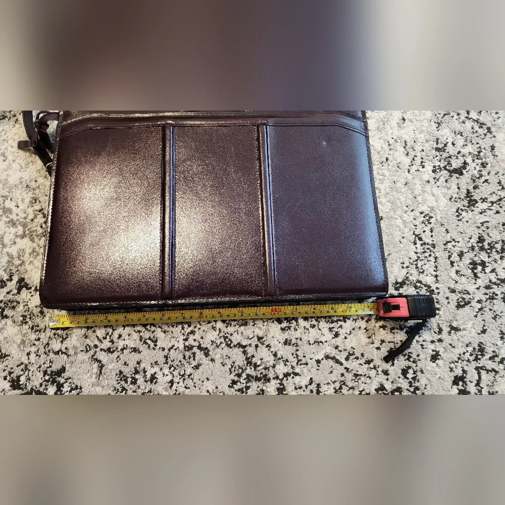 Vintage HERITAGE Top Grain Leather Portfolio Briefcase